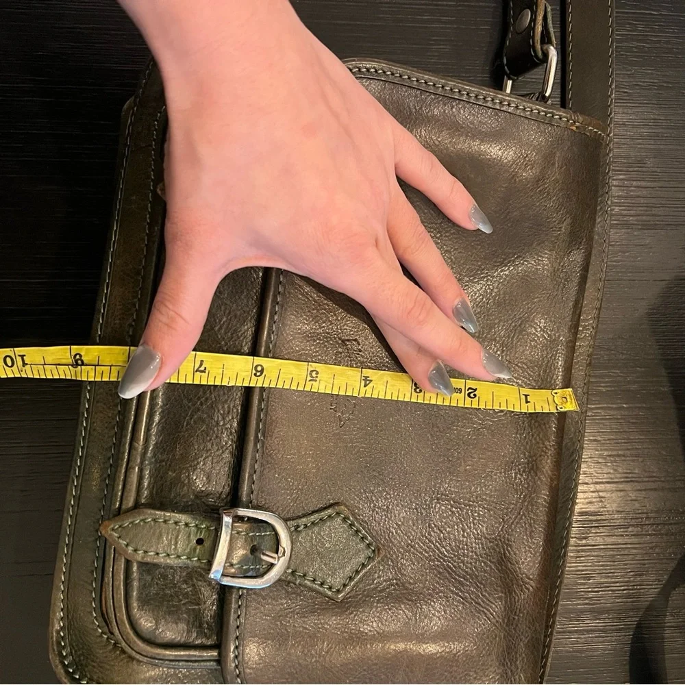 Italian Leather Green Bag From Venice Italy Crossbody